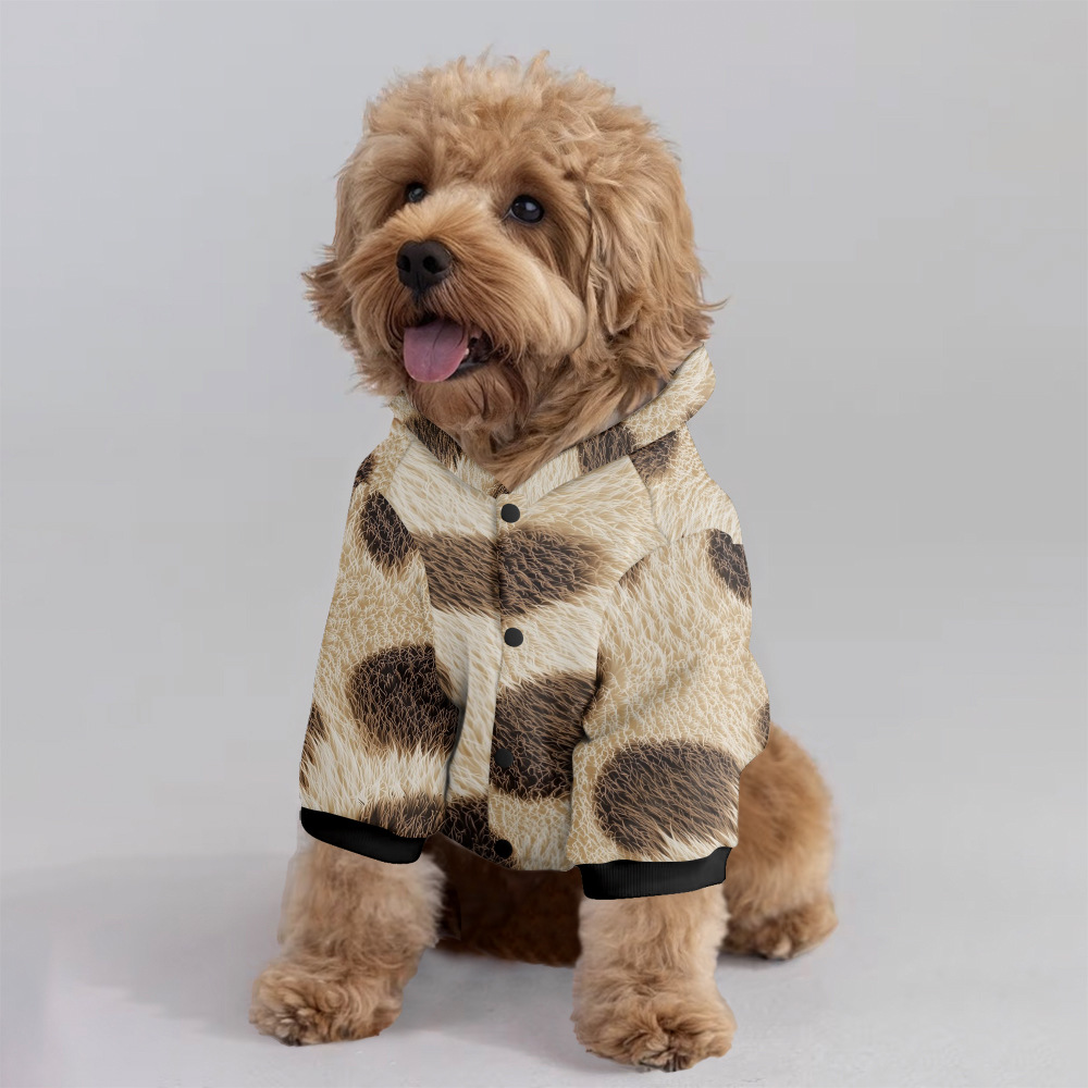 犬 ハーネス 柔らか素材の斑模様ジャケット