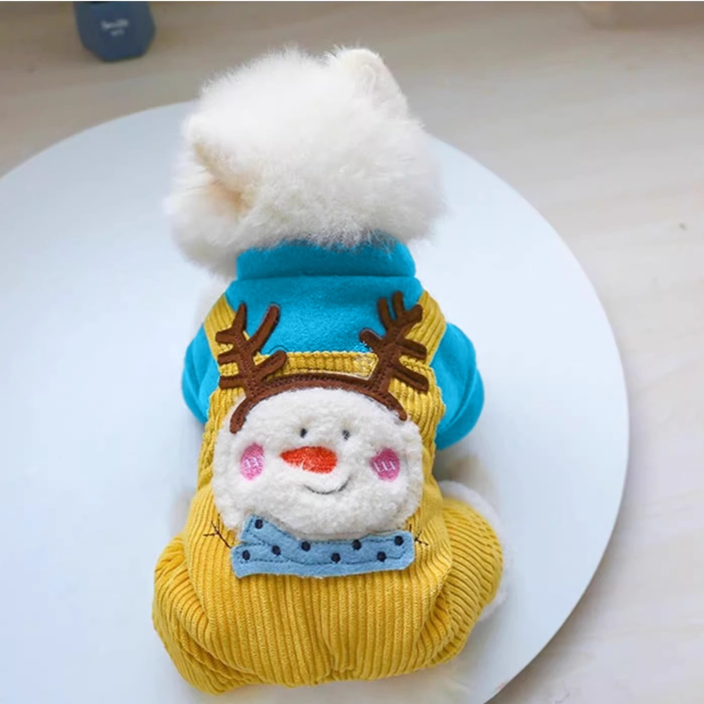 犬 ハーネス 小熊デザイン ふわもこオーバーオール