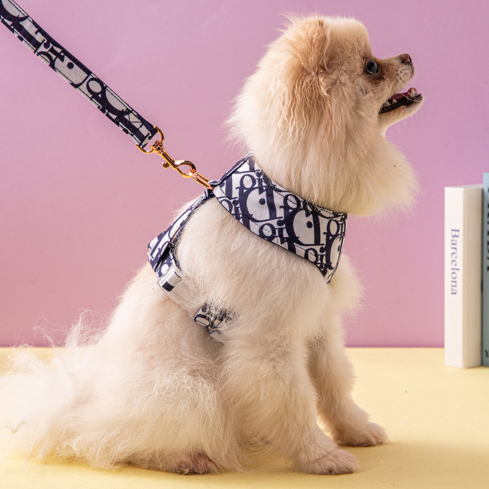 犬 ハーネス モノグラム柄メッシュハーネス