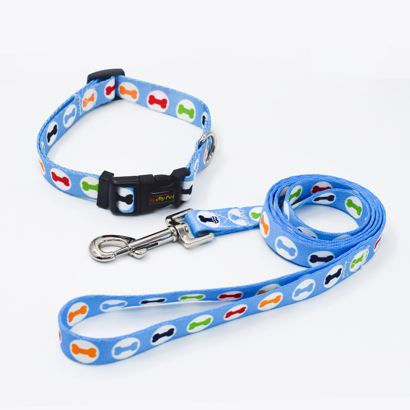 犬 ハーネス やさしい模様のペット用首輪＆リードセット