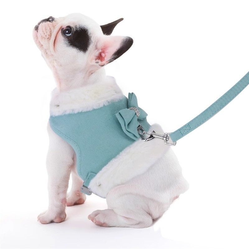 犬 ハーネス もこもこファー付きハーネス