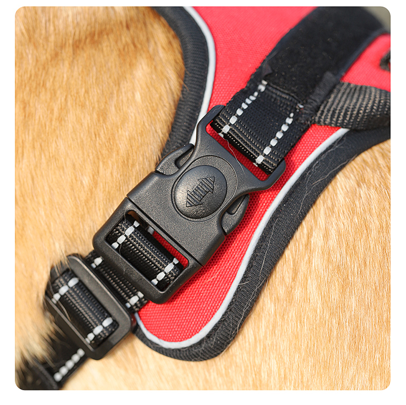 犬 ハーネス アウトドア調 軽量ポケット付きペット用胴輪