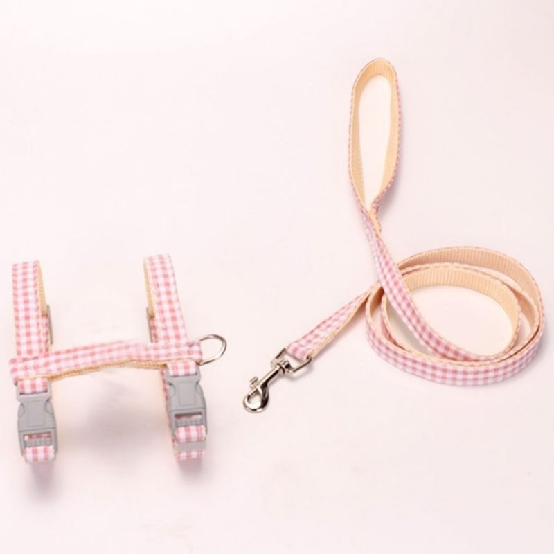 犬 ハーネス チェック柄ペット用ハーネスセット