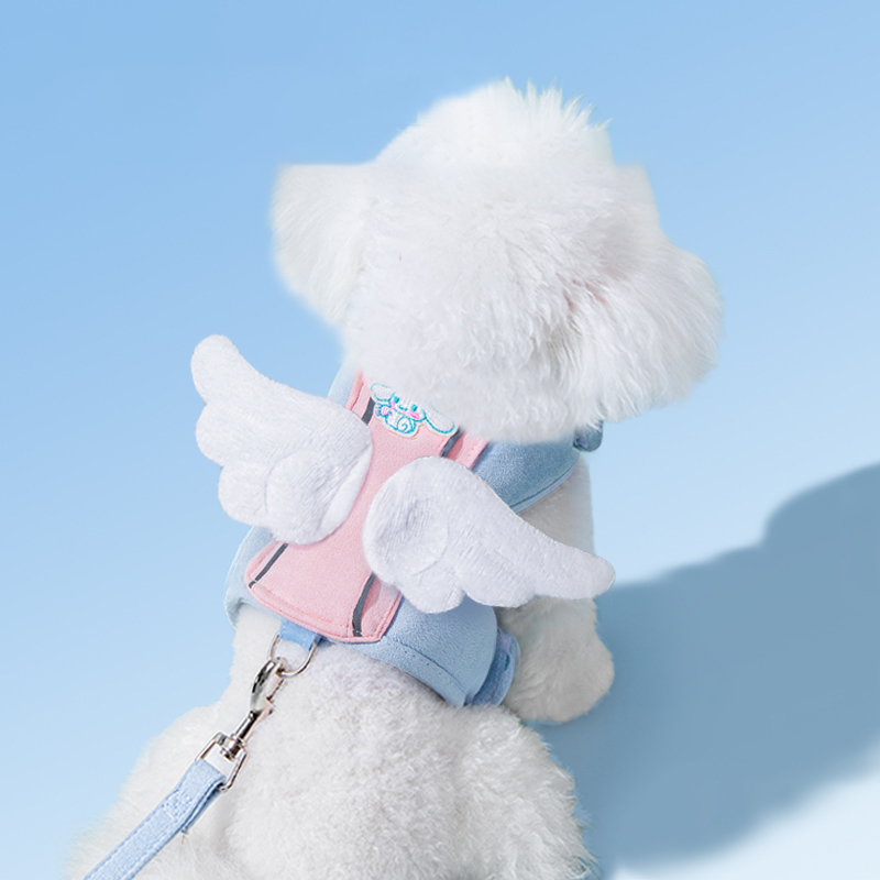 犬 ハーネス 天使の翼付きメッシュハーネス