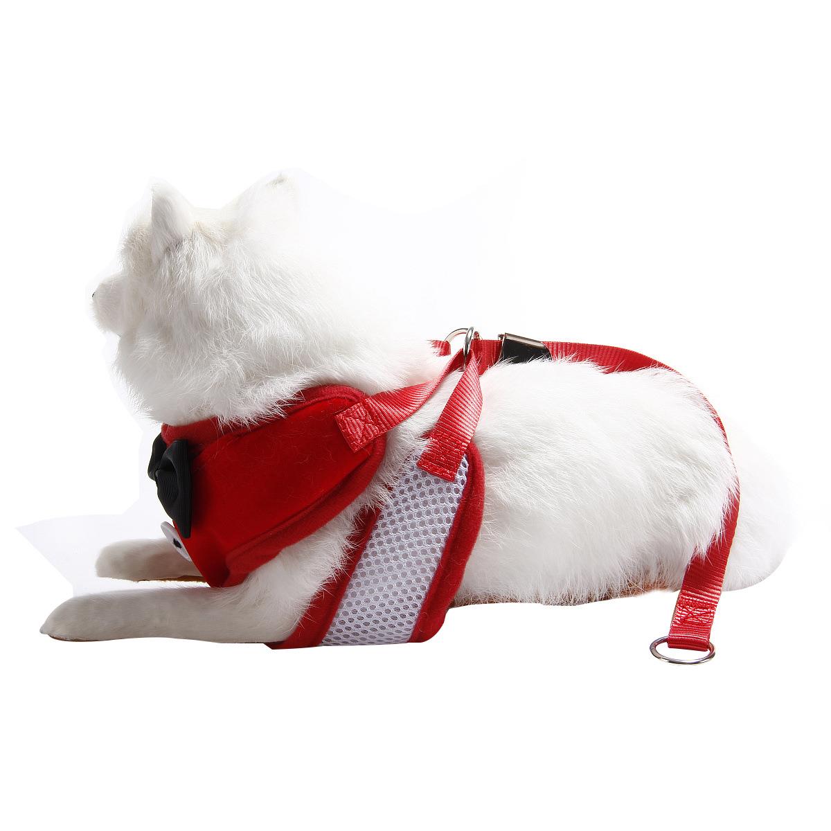 犬 ハーネス リボン付き蝶ネクタイ風ハーネス