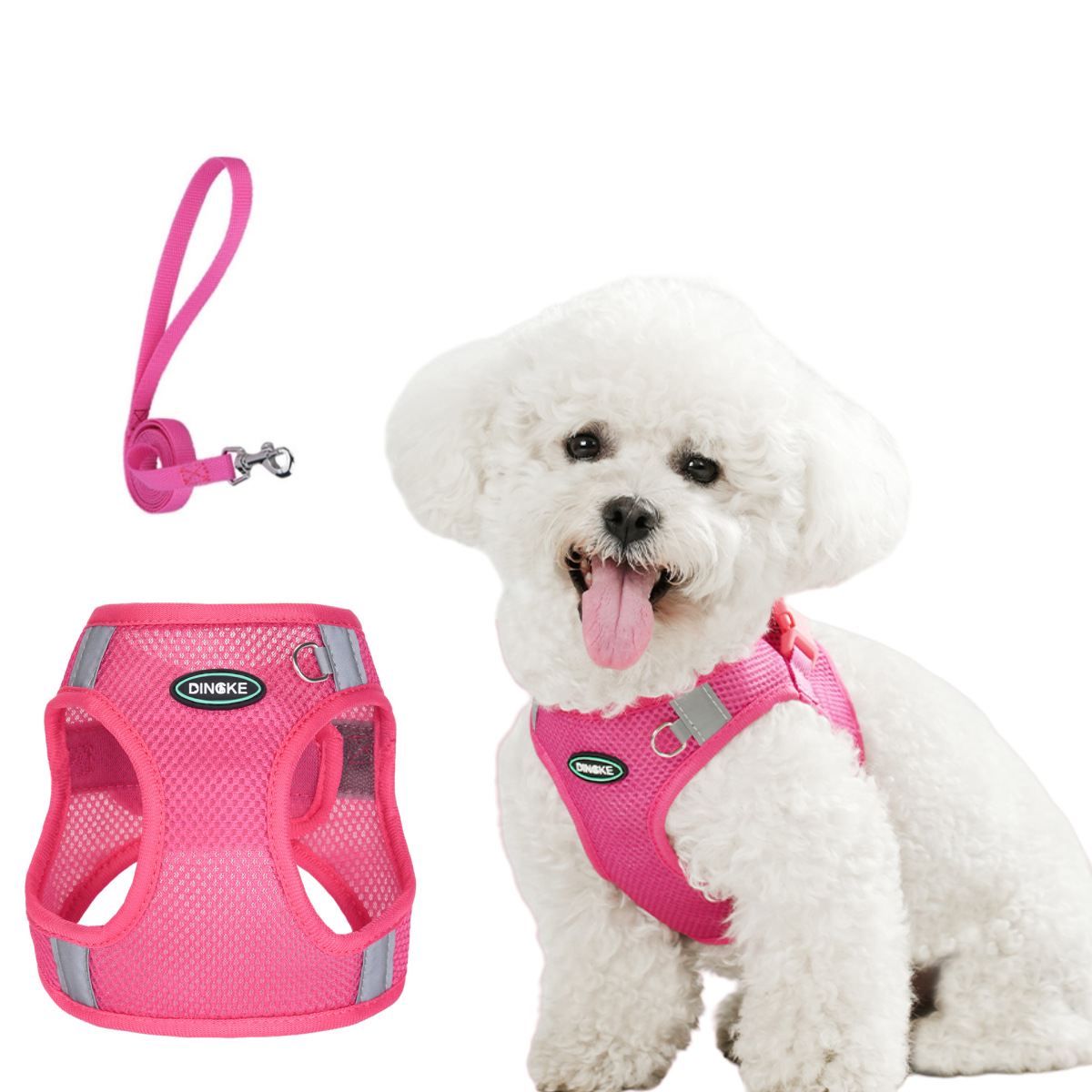 犬 ハーネス 小型犬用メッシュハーネスリード付きセット