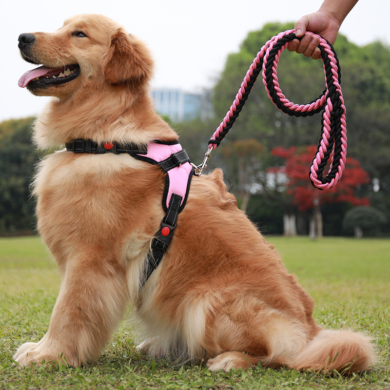 犬 ハーネス もこもこ編み込みハーネスセット