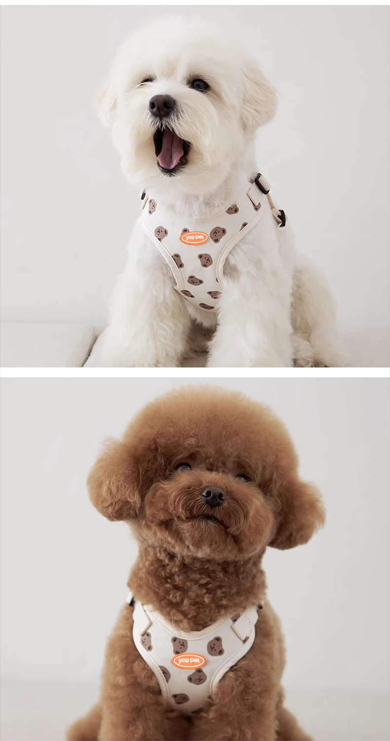 犬 ハーネス やわらか安心クマ柄ハーネス