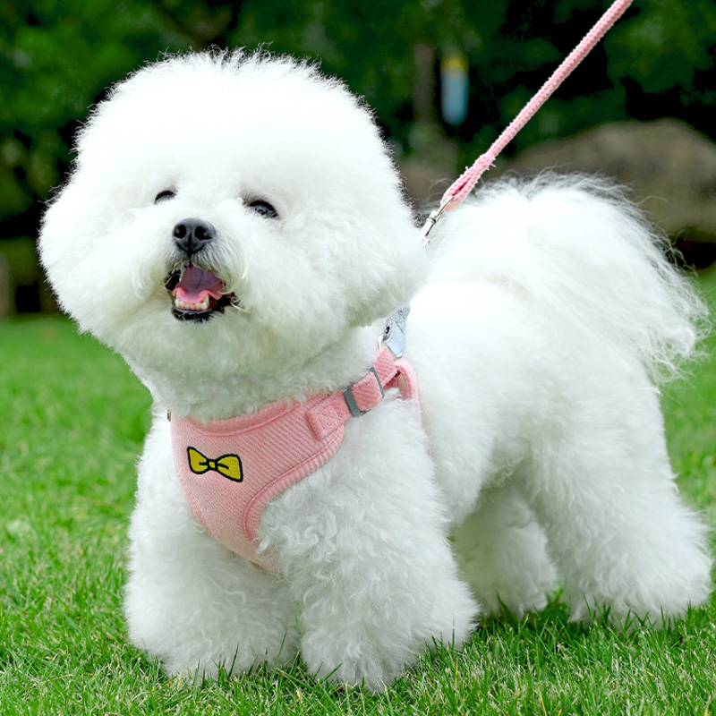 犬 ハーネス リボン付きやわらか背中式ハーネス