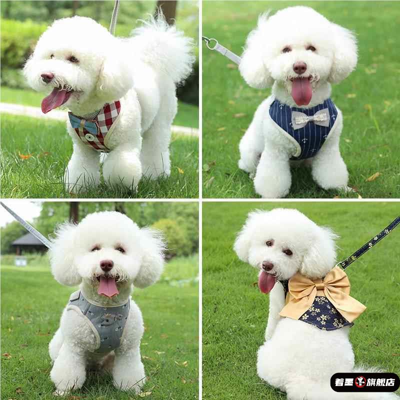 犬 ハーネス リボン飾り付き上質仕立てハーネス