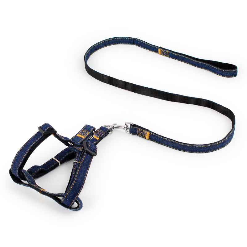 犬 ハーネス シンプル デニム風 ペット用ハーネス