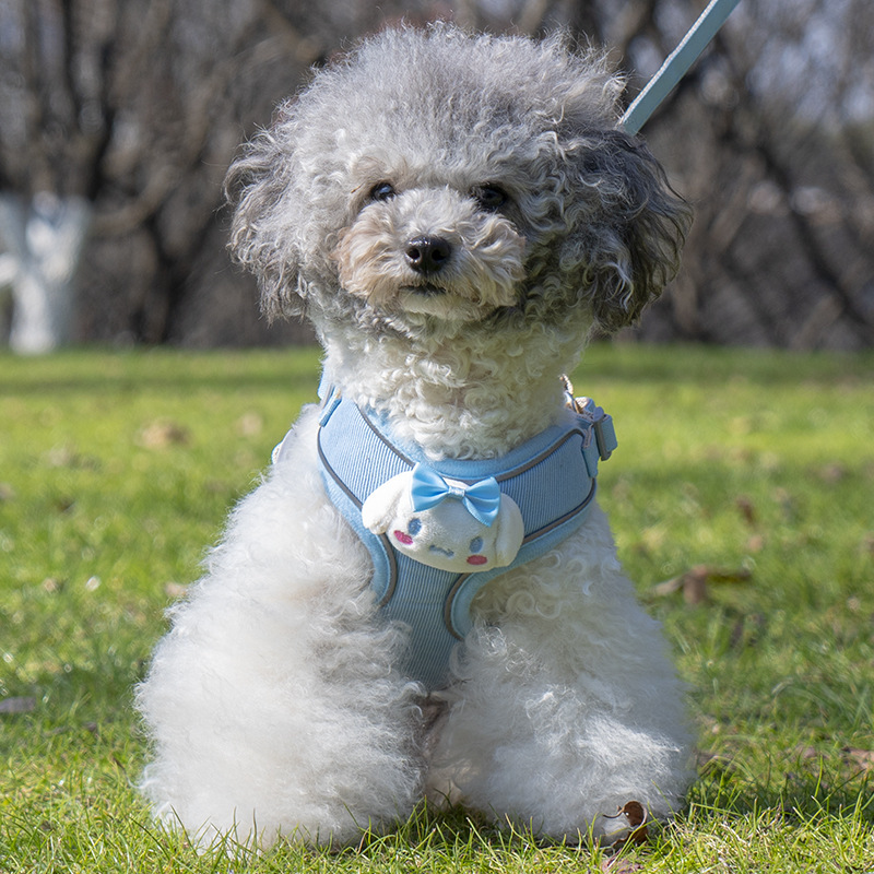 犬 ハーネス 優美な装いリボン付きハーネス