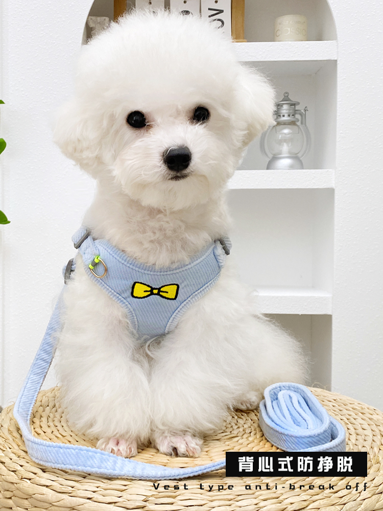 犬 ハーネス リボン付きやわらか背中式ハーネス