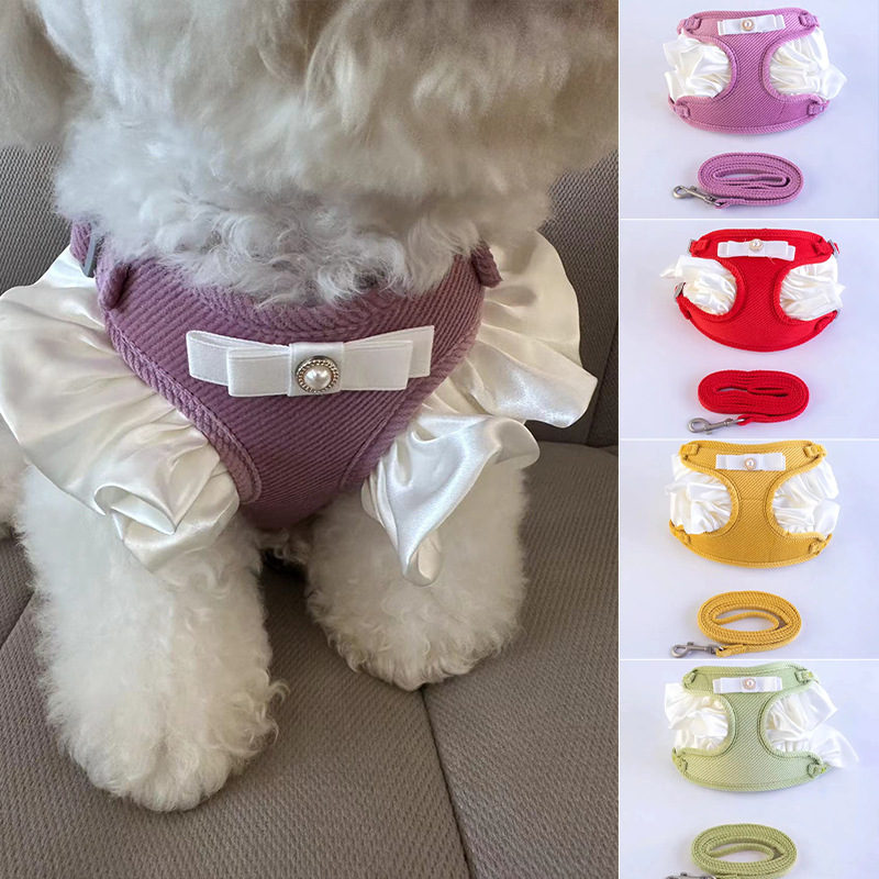 犬 ハーネス やさしさ包むフリル付きハーネス