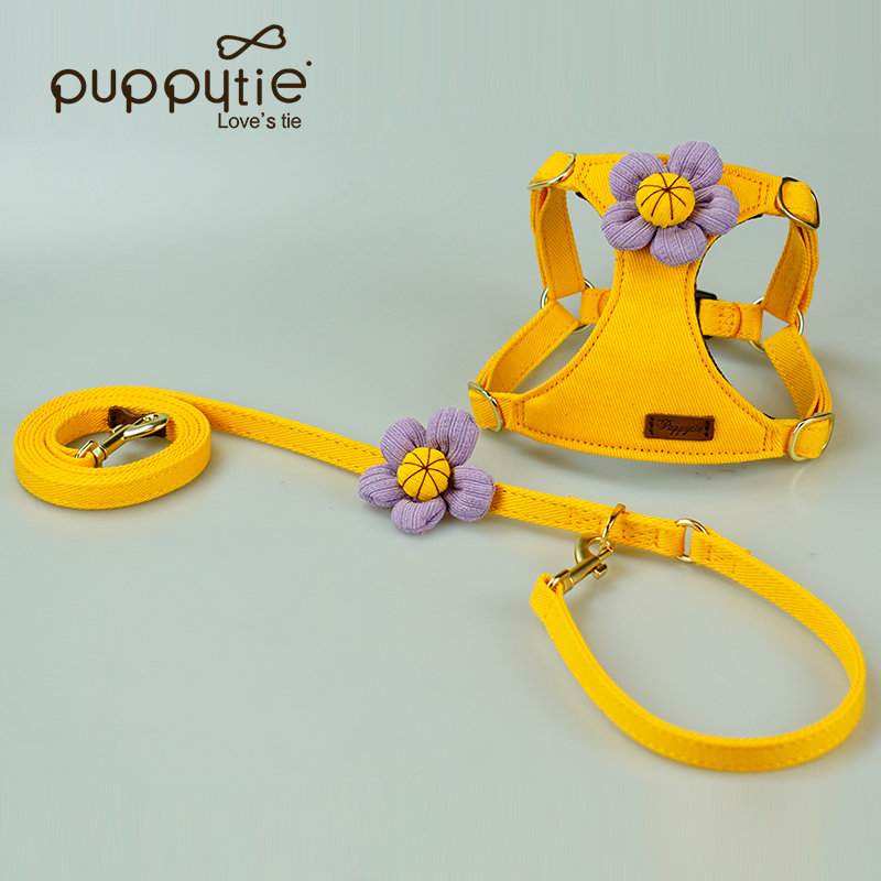 犬 ハーネス お花のハーネス「ぷぴタイ」