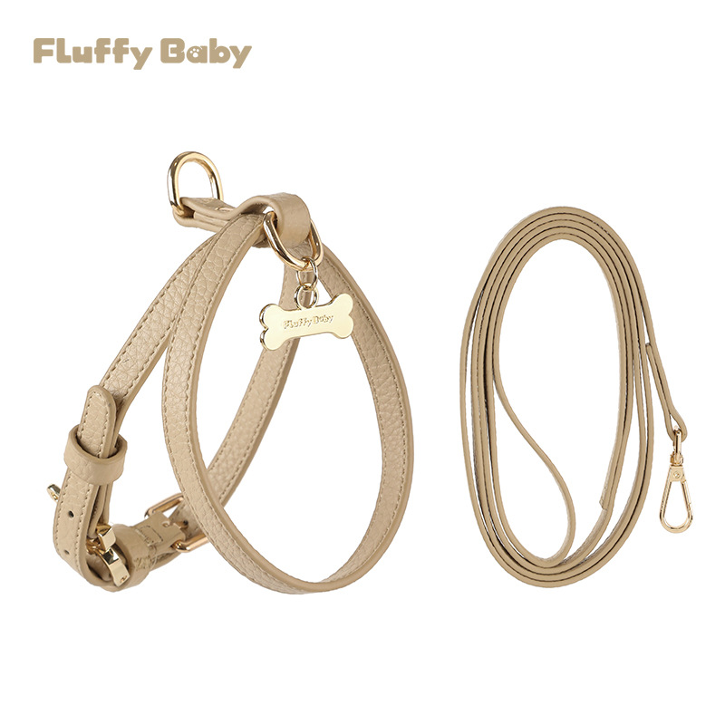 犬 ハーネス やわらか本革首輪セット