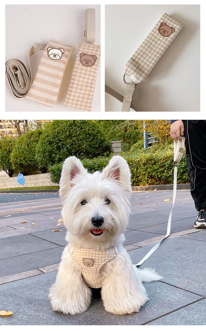 犬 ハーネス くまさんチェックハーネス