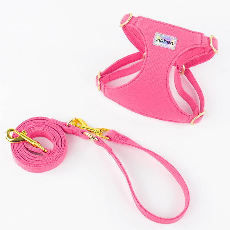 犬 ハーネス シンプル金具コットンベストハーネス