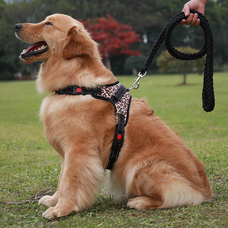 犬 ハーネス もこもこ編み込みハーネスセット