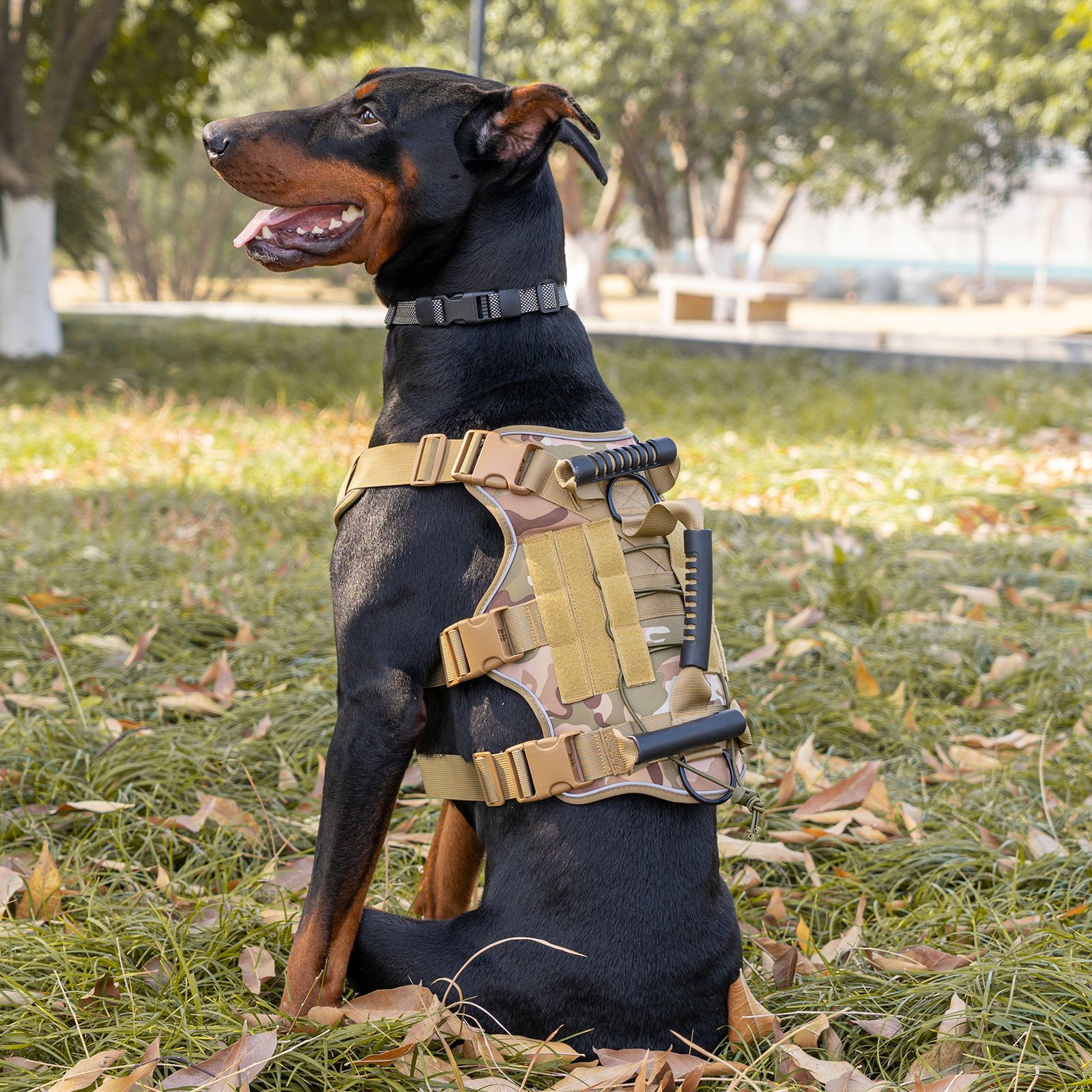 犬 ハーネス ミリタリー仕様 耐久性抜群 多機能ハーネス
