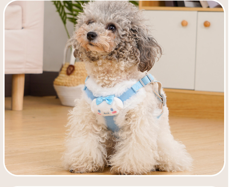 犬 ハーネス 優美な装いリボン付きハーネス