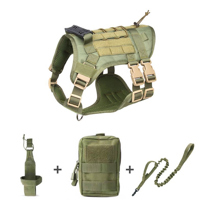 犬 ハーネス ミリタリースタイル 多機能戦術犬具セット