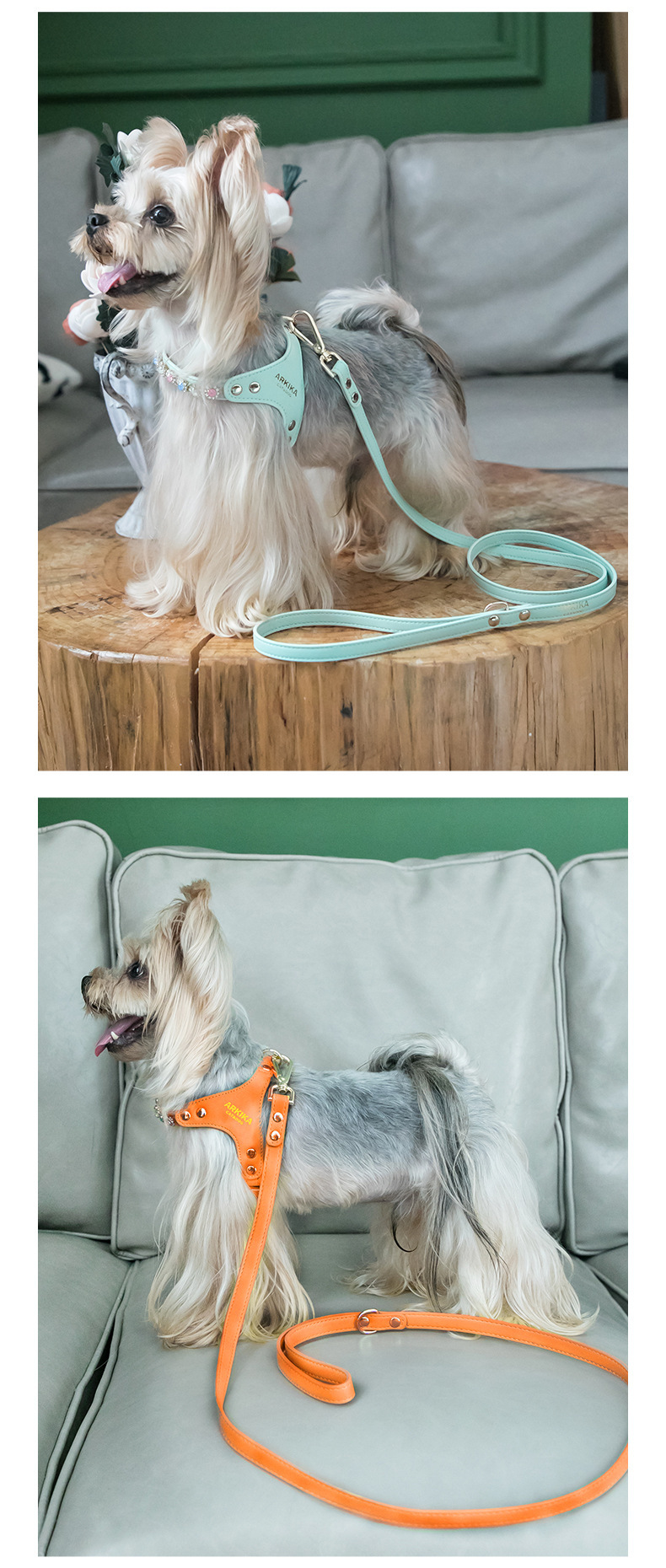 犬 ハーネス キラキラ輝く アクセサリー風ハーネス