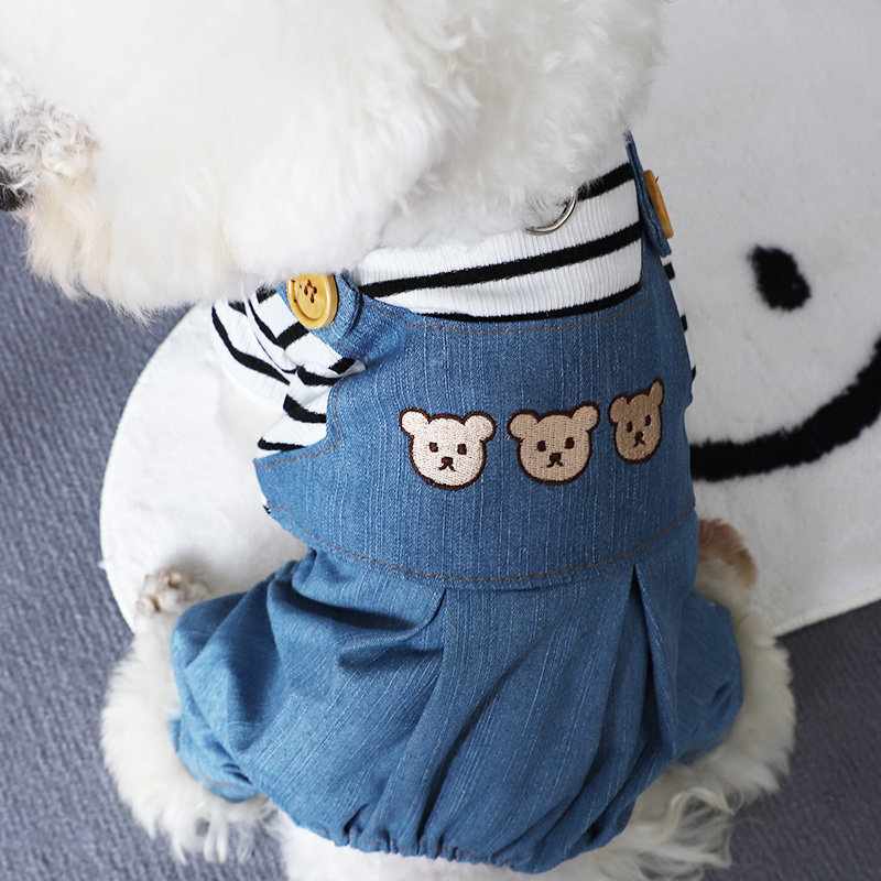 犬 ハーネス くまさんオーバーオール風ハーネス