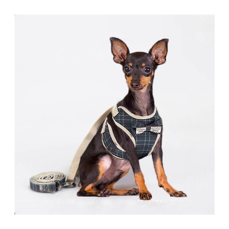 犬 ハーネス リボン飾り付き ソフトメッシュハーネス