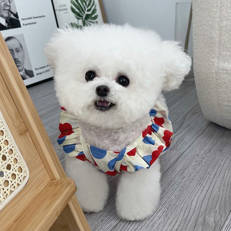 犬 ハーネス フリルお花ワンピース