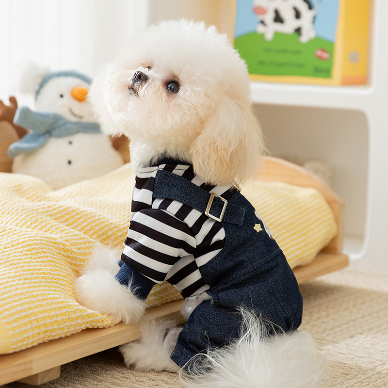 犬 ハーネス おでかけボーダーつなぎパンツ型ハーネス