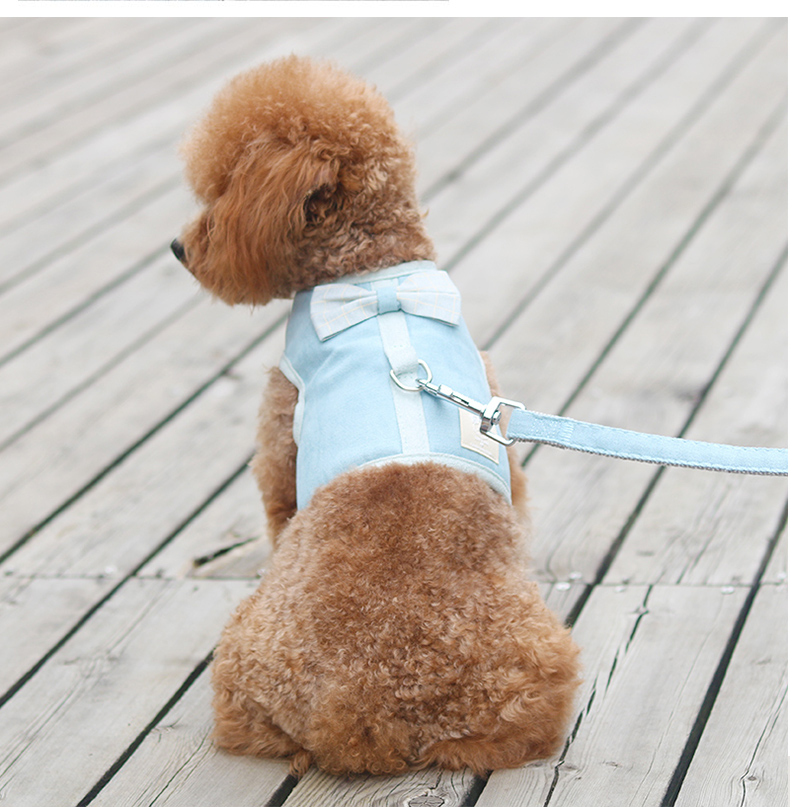 犬 ハーネス リボン付きメッシュハーネス