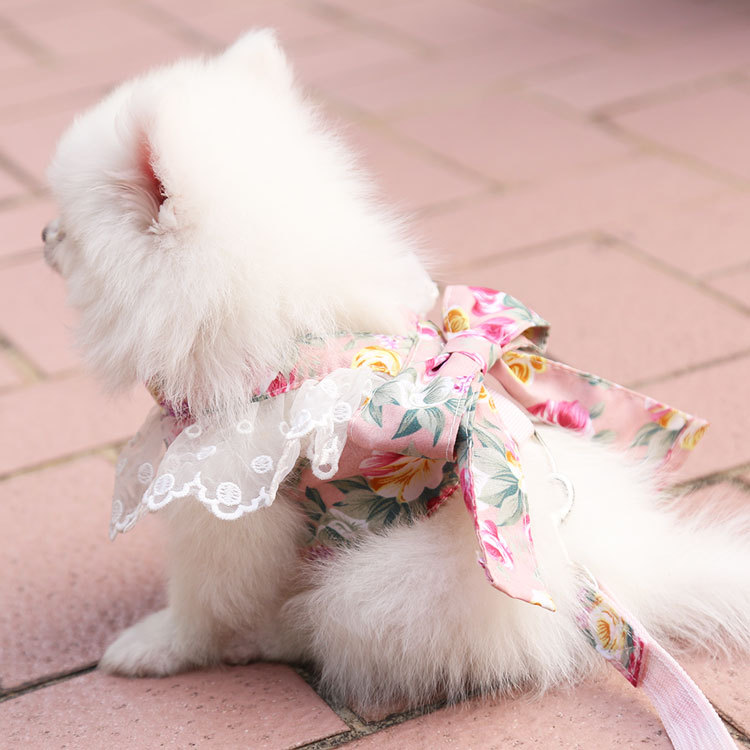 犬 ハーネス フリルレースおしゃれハーネス