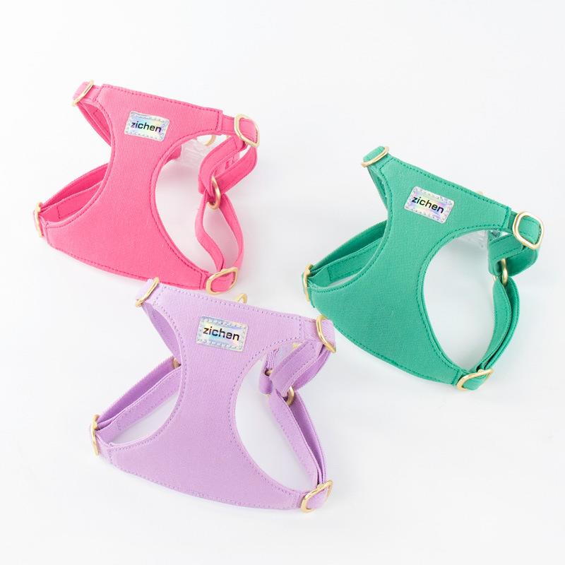 犬 ハーネス シンプル金具コットンベストハーネス