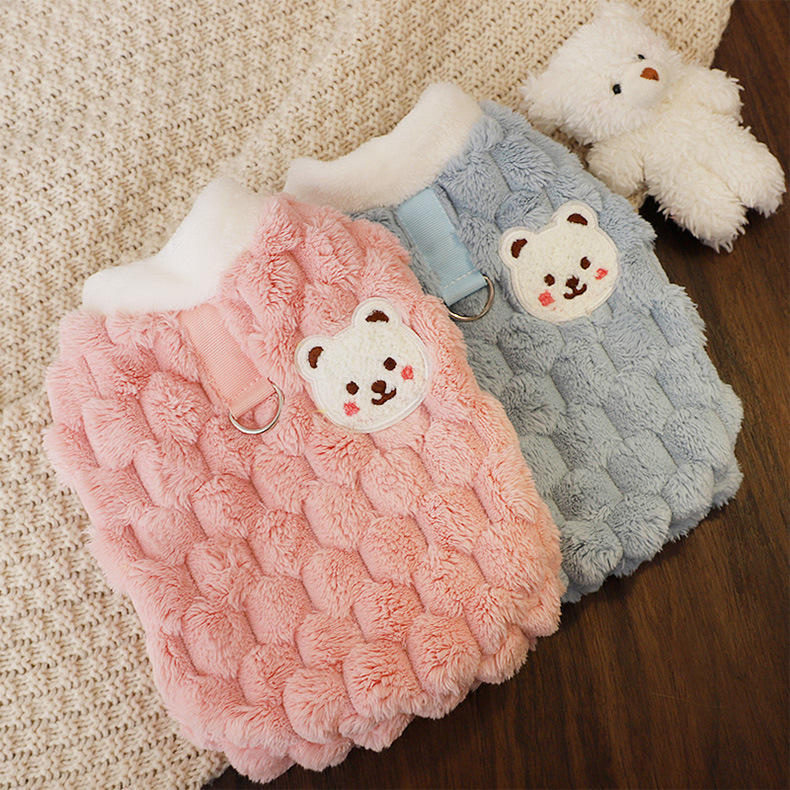 犬 ハーネス もこもこキルト風ハーネス