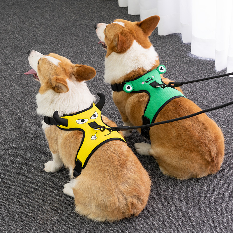 犬 ハーネス 表情豊かな怪物デザインハーネス