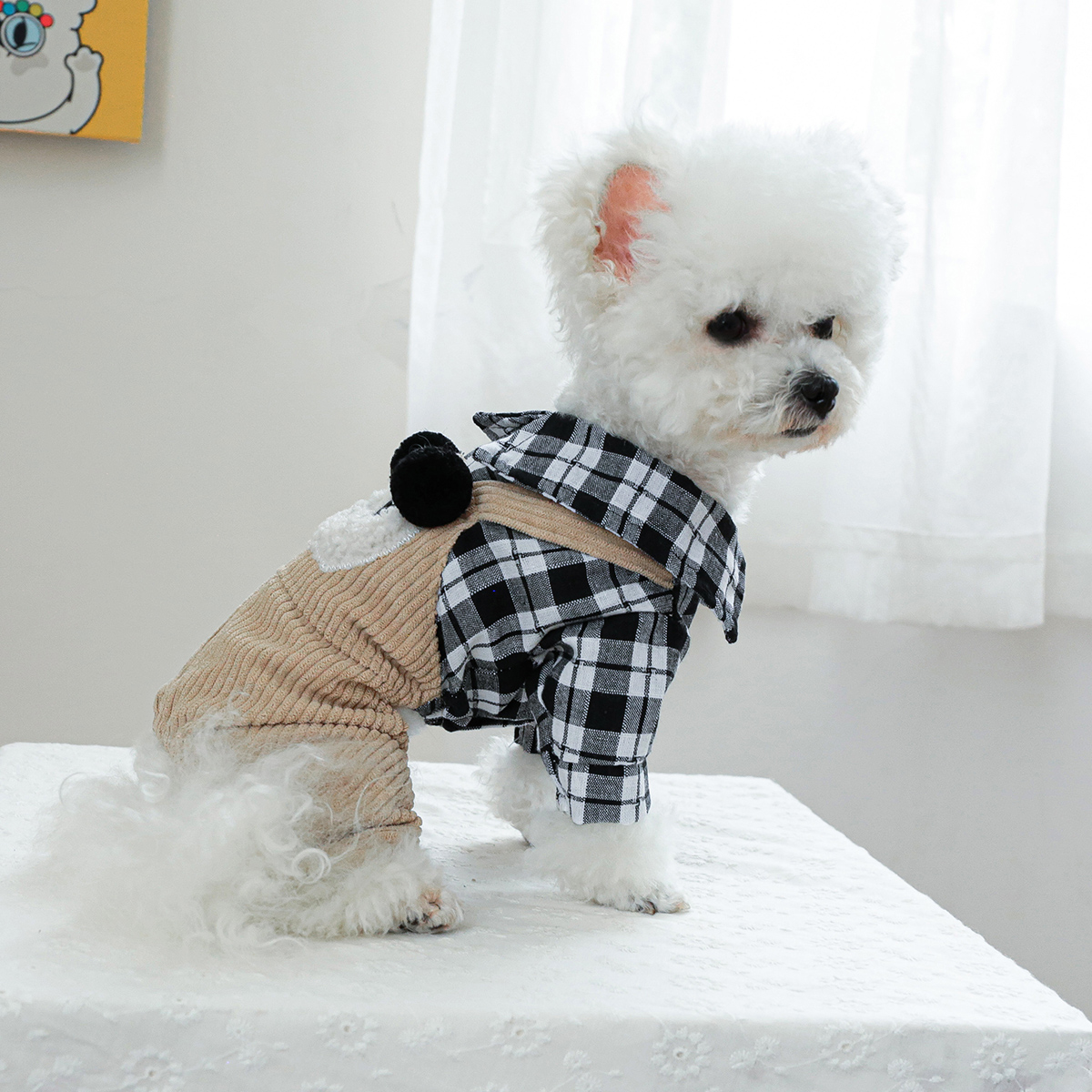 犬 ハーネス もふもふパンダ着ぐるみハーネス