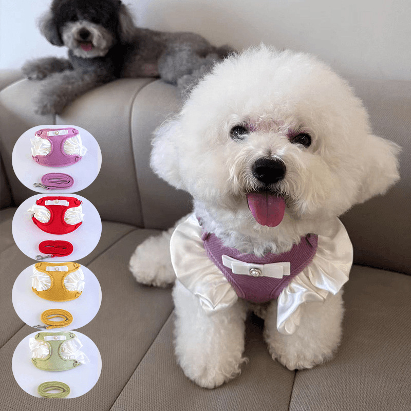 犬 ハーネス やさしさ包むフリル付きハーネス