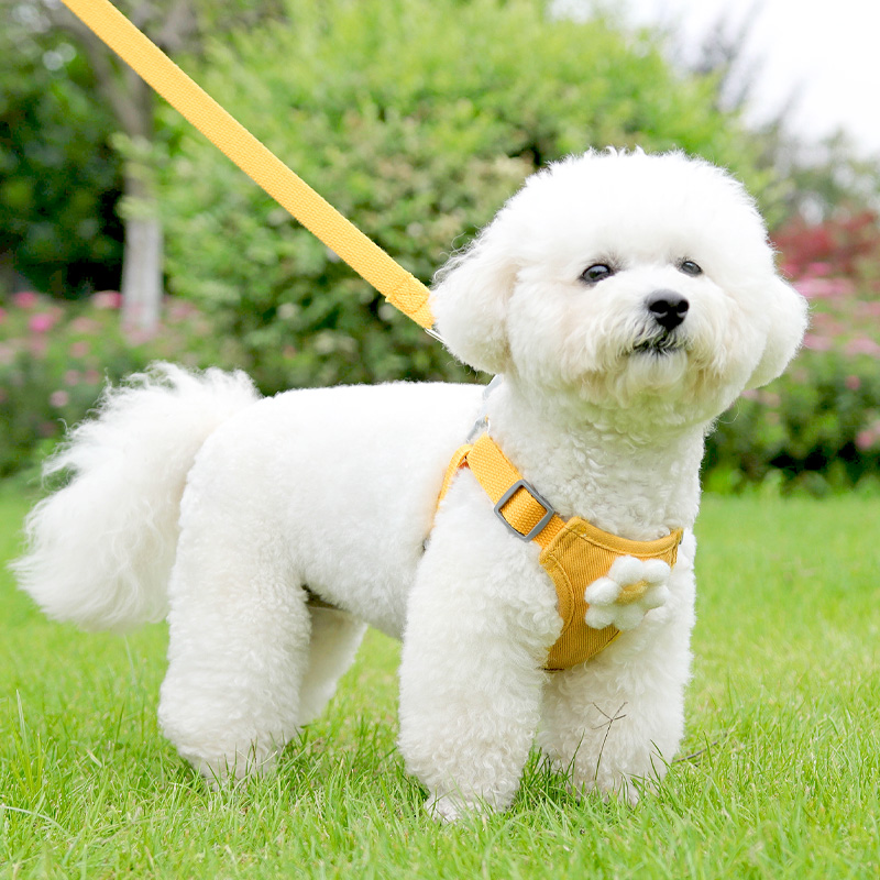 犬 ハーネス お花のついたふんわりハーネス