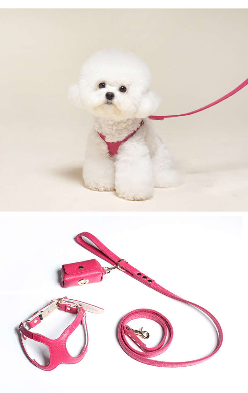 犬 ハーネス やわらか革調ハーネス