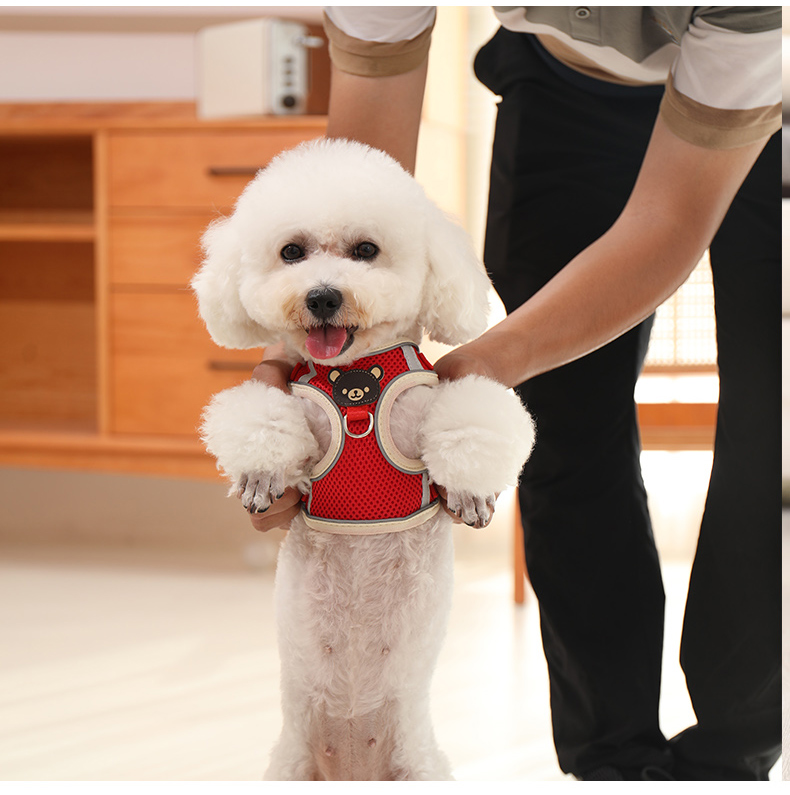 犬 ハーネス やわらか素材のクマさんハーネス