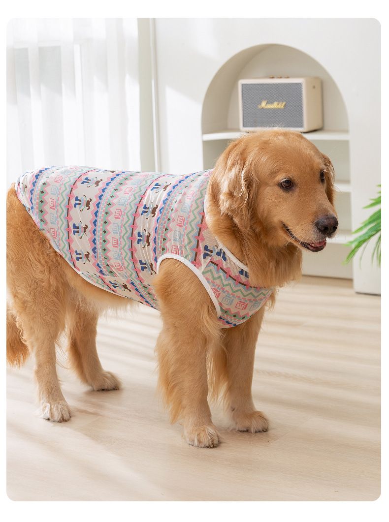 犬 ハーネス 模様が楽しい やさしい肌触りベスト型ハーネス
