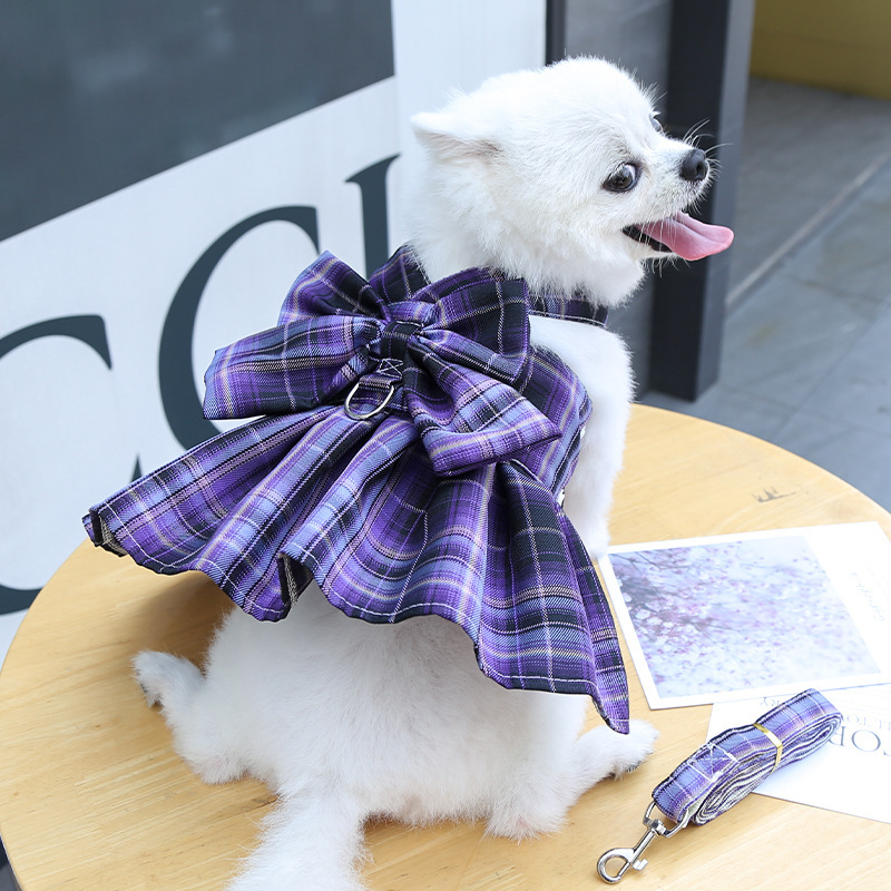 犬 ハーネス リボン飾り付き蝶結びハーネス