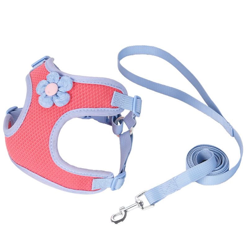 犬 ハーネス お花モチーフ かわいい小型犬用ハーネス