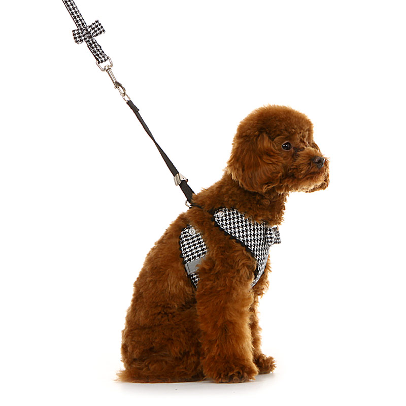 犬 ハーネス ギンガムチェック ふんわりハーネス