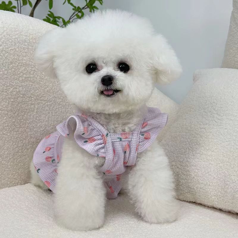 犬 ハーネス ふんわり花柄フリルハーネス
