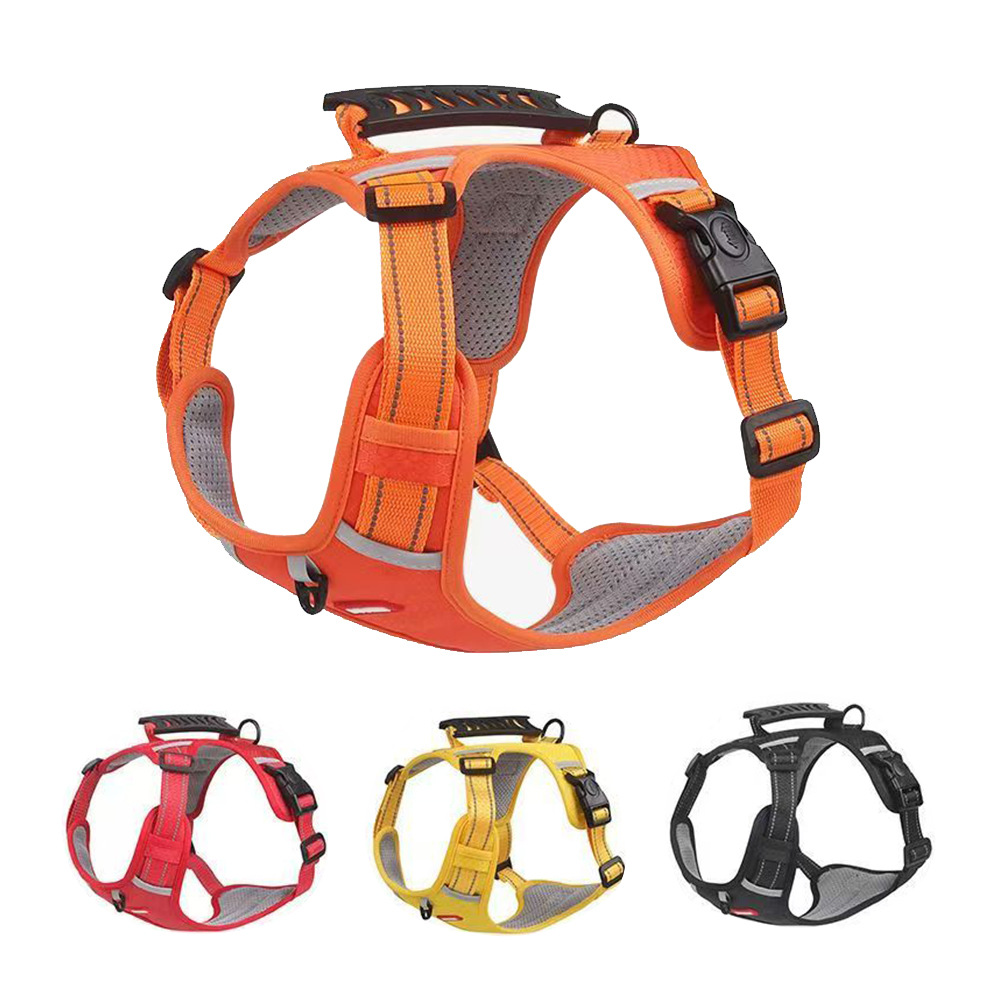 犬 ハーネス 反射テープ付き胴回り調節可能な犬用ハーネス