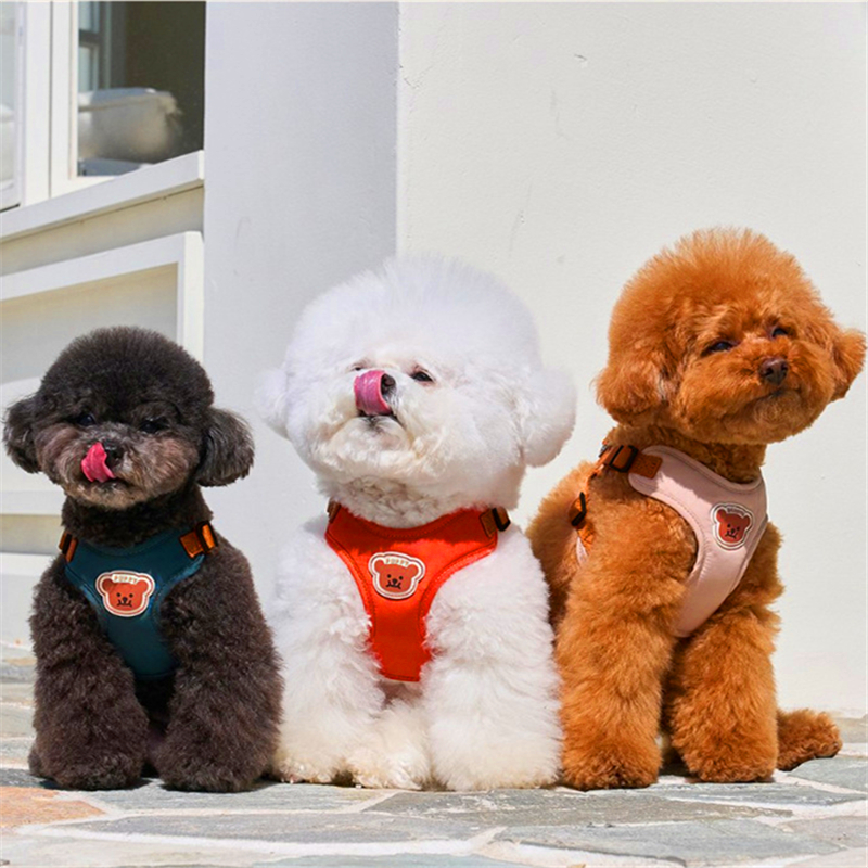 犬 ハーネス くまモチーフ ふわふわハーネス