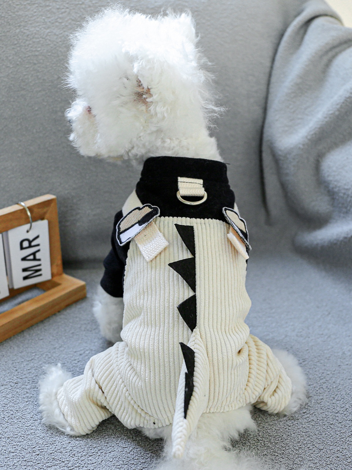 犬 ハーネス 恐竜さんのコーデュロイハーネス