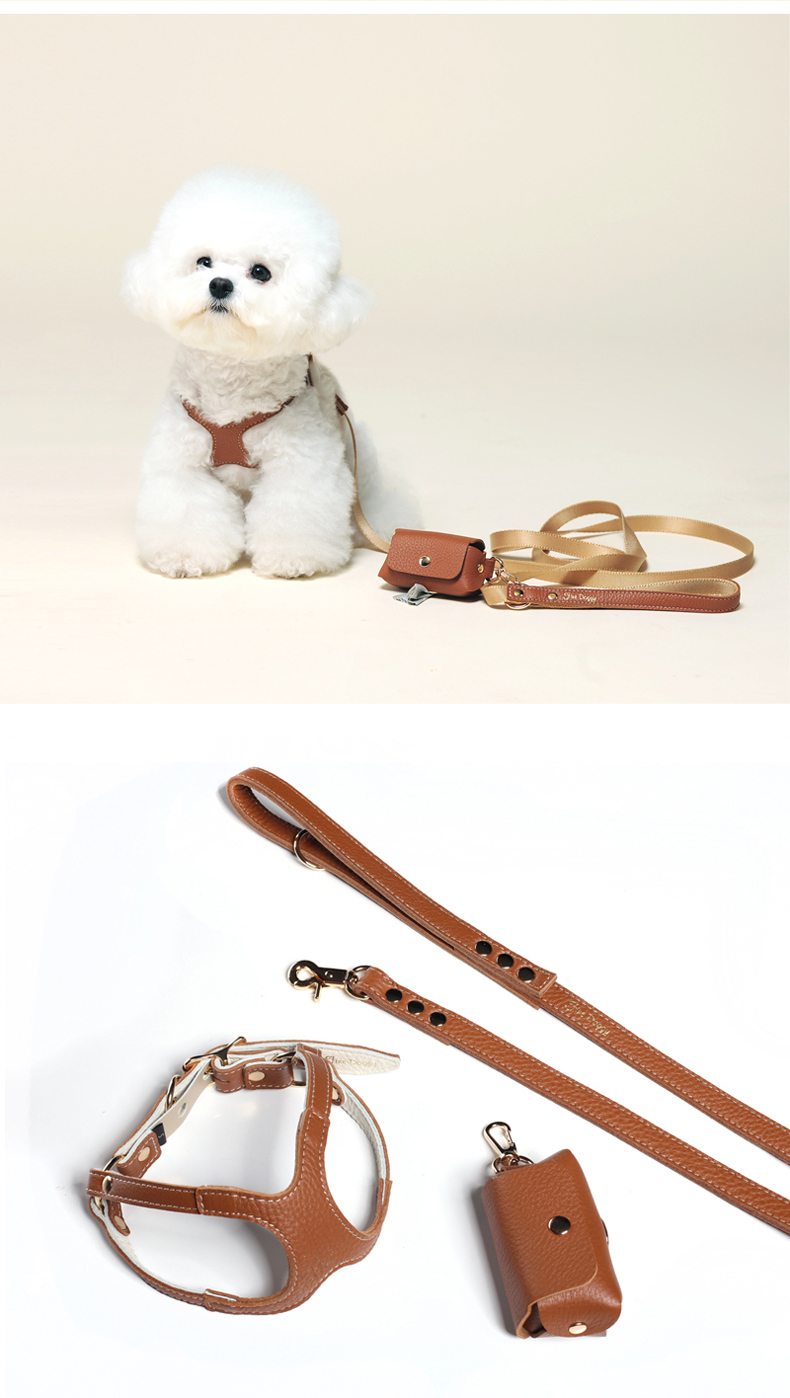 犬 ハーネス やわらか革調ハーネス